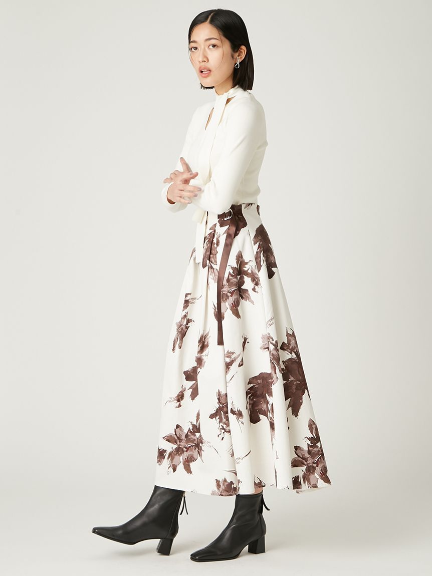 FRAY I.D「ブラッシュフラワースカート」|スカート|