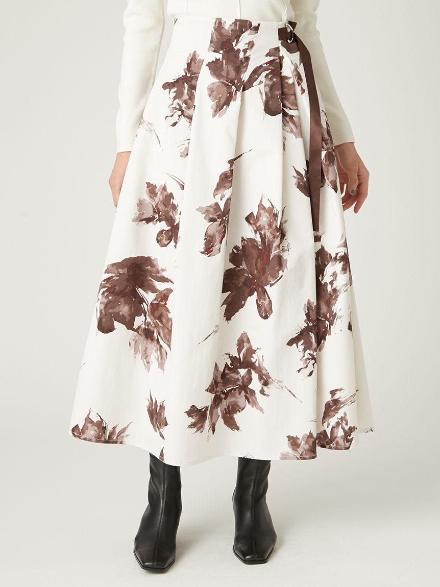 FRAY I.D「ブラッシュフラワースカート」|スカート|