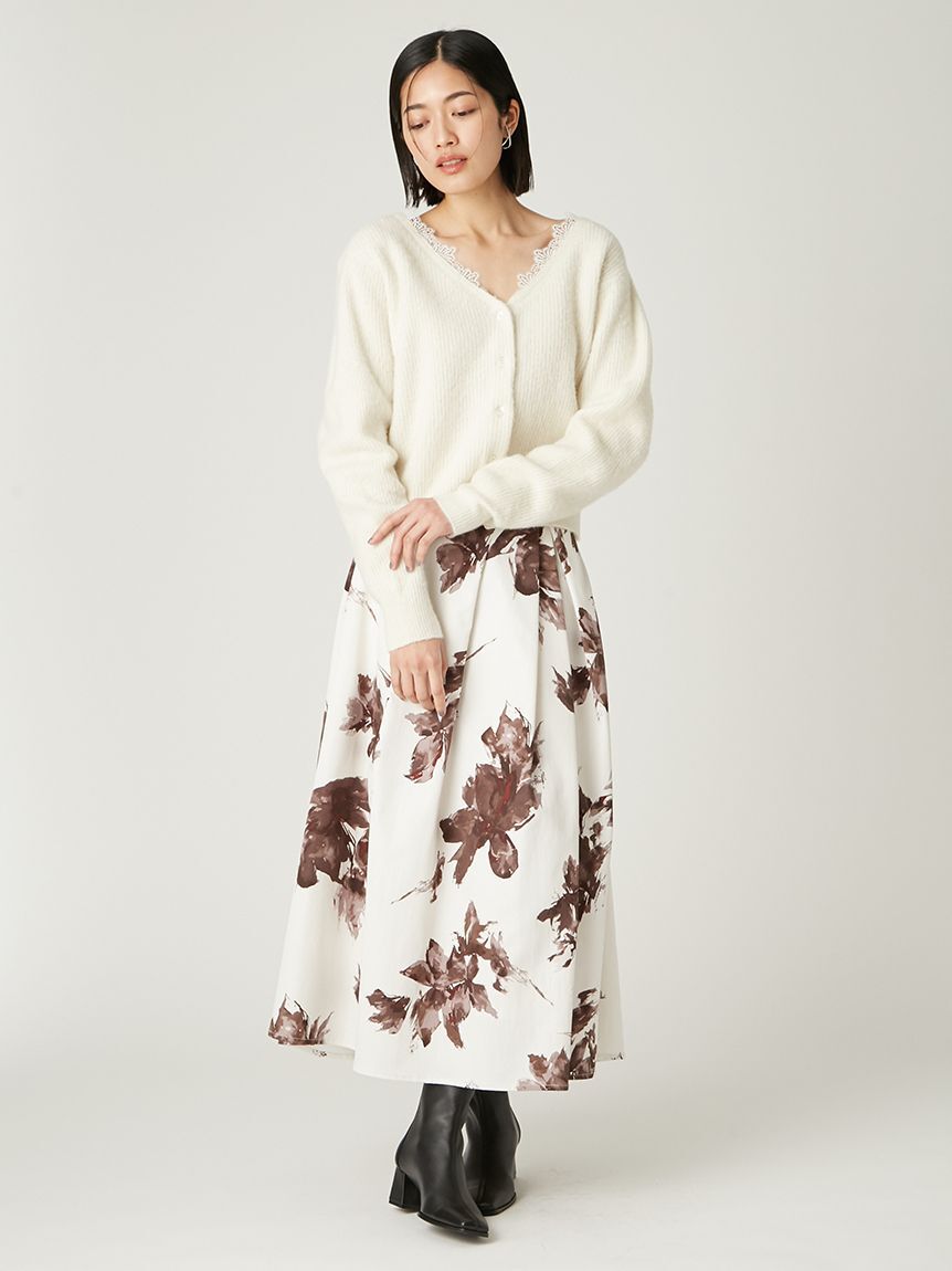 FRAY I.D「ブラッシュフラワースカート」|スカート|