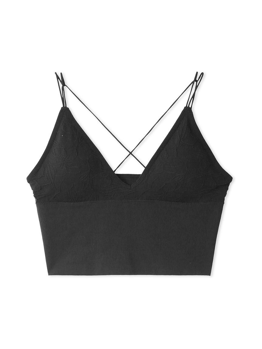 LILY BROWN Lingerie「【LILY BROWN Lingerie】カップインキャミ/サントーニ」|キャミソール|BLK