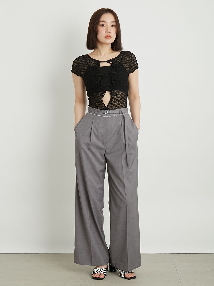 LILY BROWN Lingerie「【LILY BROWN Lingerie】レーシーリボンボディスーツ」|Tシャツ・カットソー|