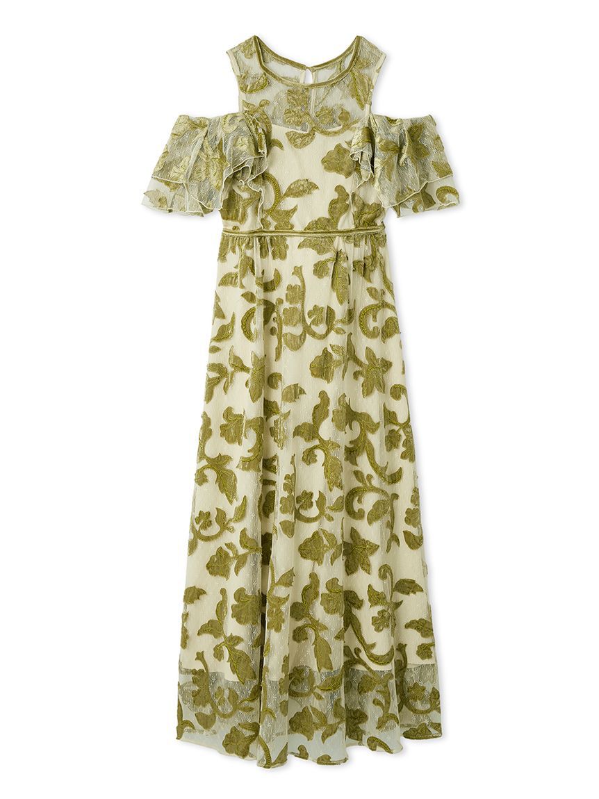 LILY BROWN「オーナメント2wayベロアドレス」|ドレス|