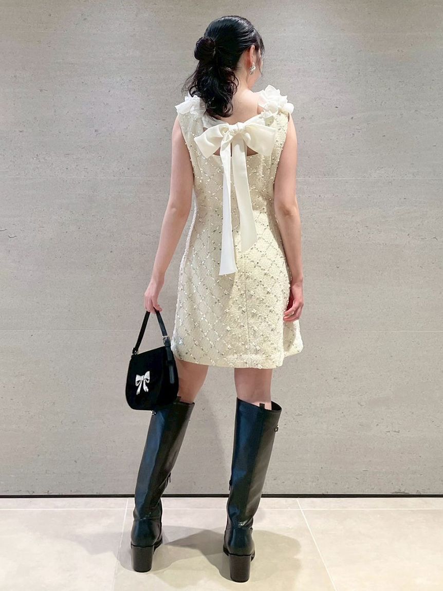 LILY BROWN「[L.B CANDY STOCK]フリルカラー付き2wayミニワンピース(Hearts2Hearts着用)」|ワンピース|