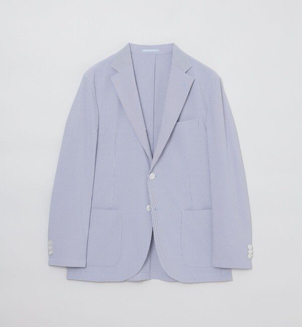 MACKINTOSH PHILOSOPHY「トロッター ウルトラライトジャケット#11 ナローサッカーストライプ」|テーラードジャケット|ストライプ