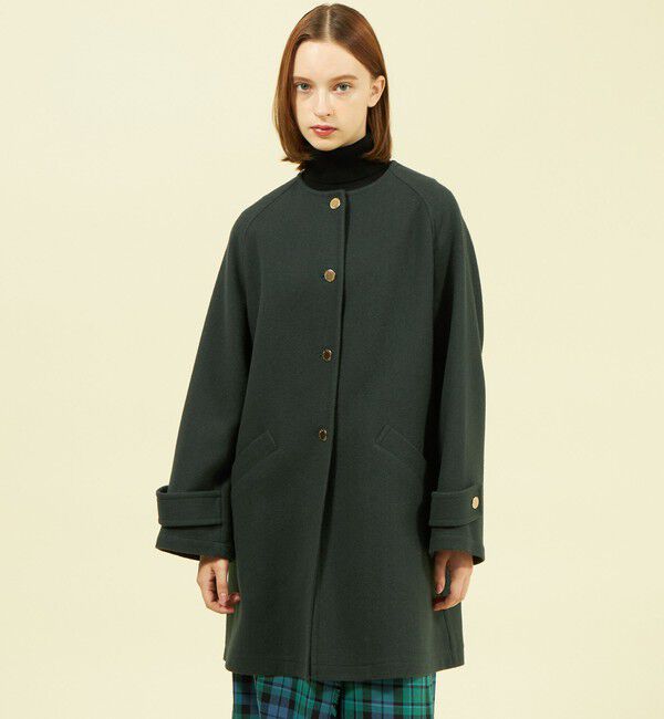 MACKINTOSH PHILOSOPHY「【WELBURY NO COLLAR(ウェルベリーノーカラー)】HEAT TWEED製」|その他|カーキ