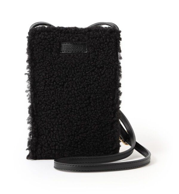 MACKINTOSH PHILOSOPHY「ボアスマホポーチ」|ショルダー・メッセンジャー|ブラック