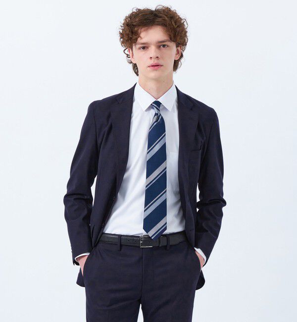 MACKINTOSH PHILOSOPHY「トロッタージャケット #109 ストレッチピンヘッド/無地」|テーラードジャケット|ネイビー