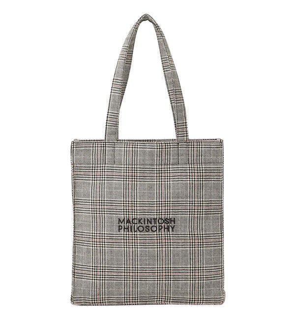 MACKINTOSH PHILOSOPHY「チェックツイードロゴトート」|トートバッグ|グレー