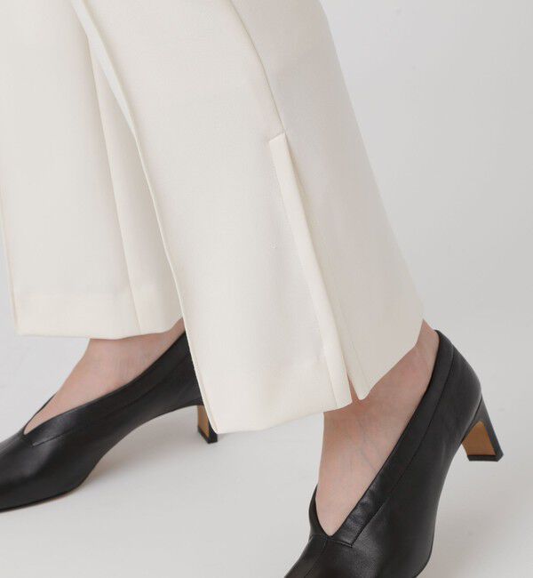  「ホワイトサイドスリットパンツ」|スラックス|