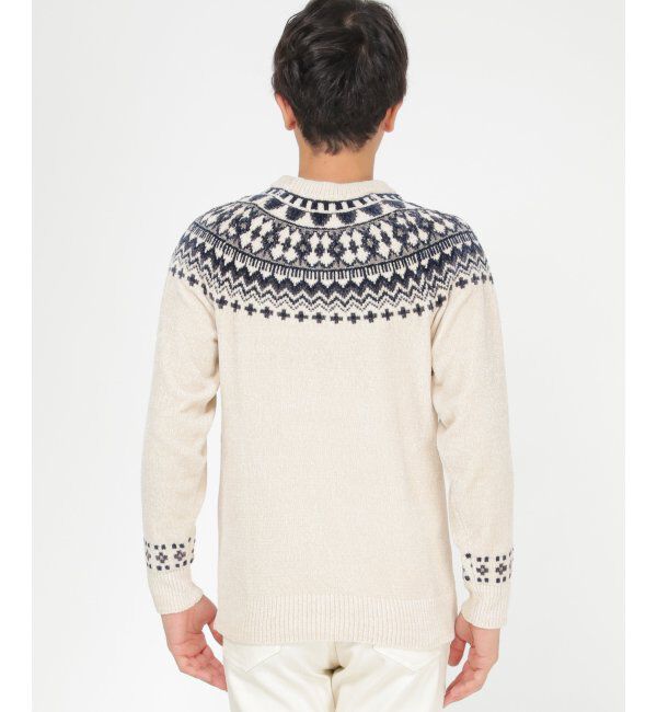 ikka「球心柄モールクルーニット」|ニット・セーター|