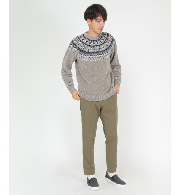 ikka「球心柄モールクルーニット」|ニット・セーター|