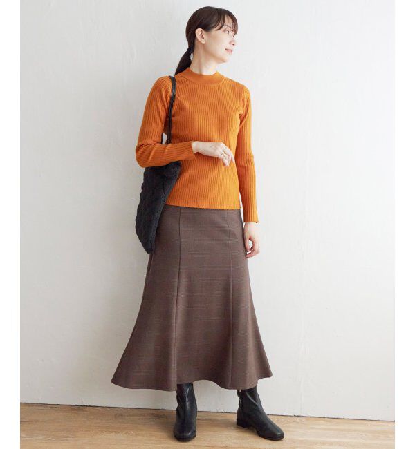 ikka「抗菌モックネックリブニット」|プルオーバー|