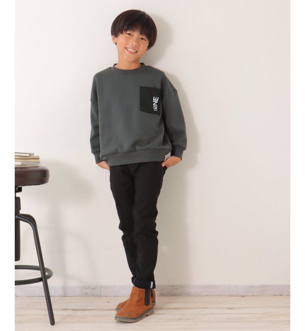 ikka kids「ダンボールプリントポケ付きトレーナー（120~160cm）」|Tシャツ・カットソー|