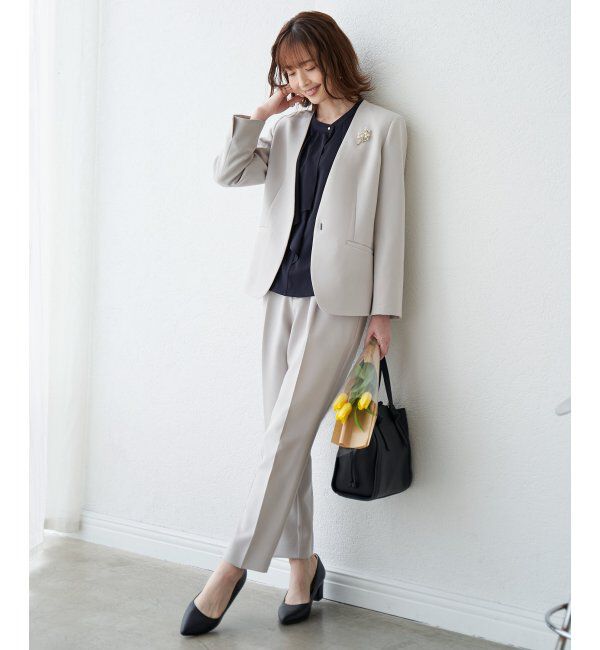 IKKA LOUNGE「【洗濯機で洗える／セットアップ対応】ウォッシャブルVネックジャケット」|その他|