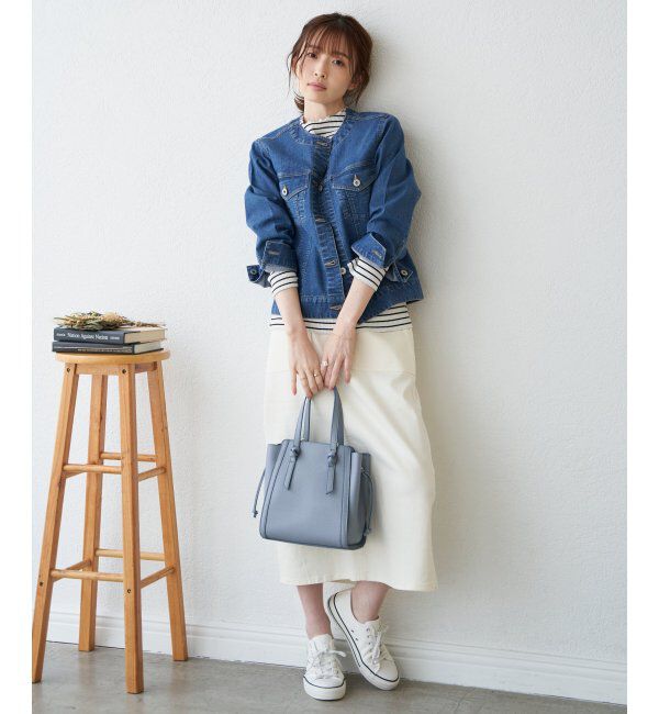 ikka「ストレッチノーカラーデニムGジャン」|その他|