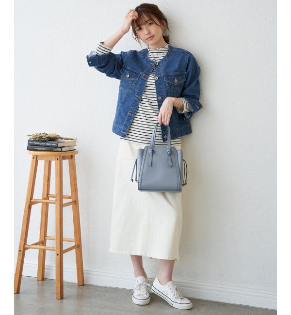 ikka「ストレッチノーカラーデニムGジャン」|その他|