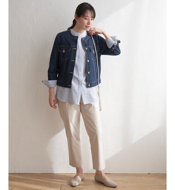 ikka「ストレッチノーカラーデニムGジャン」|その他|