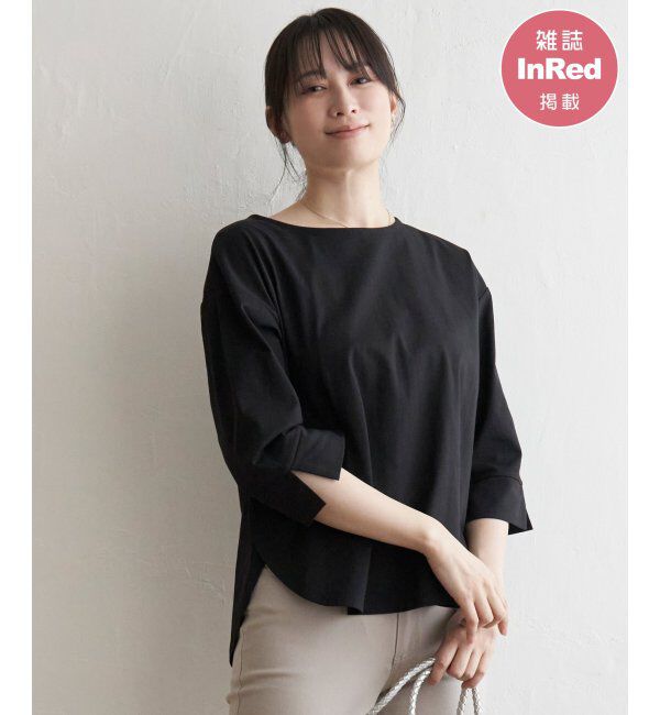 ikka「梨地ジョーゼットプルオーバー」|その他|ブラック