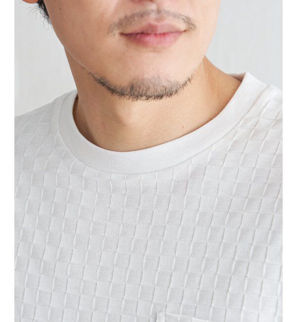 IKKA LOUNGE「リンクスジャカード市松Tシャツ」|Tシャツ・カットソー|