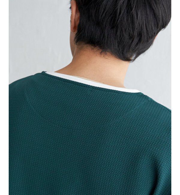 ikka「キーネックレイヤード7分袖Tシャツ」|Tシャツ・カットソー|