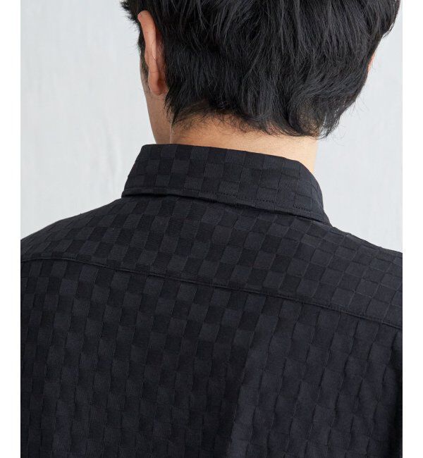 IKKA LOUNGE「リンクスジャカード市松ポロシャツ」|Tシャツ・カットソー|