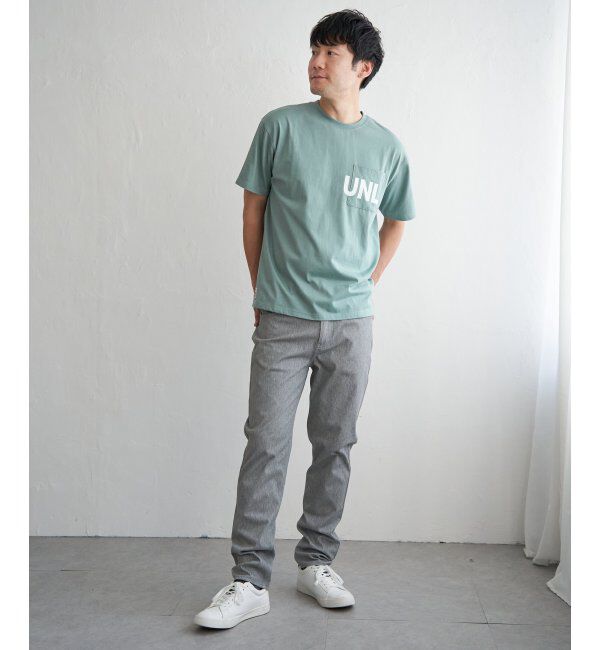 ikka「URBAN NATURE LIFE アーバンネイチャーライフ ロゴプリントポケTシャツ」|Tシャツ・カットソー|