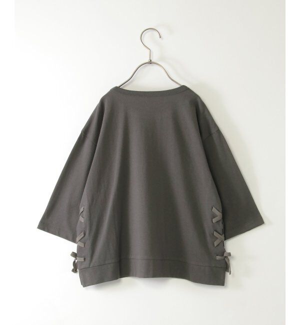 ikka kids「【親子おそろい】フォトロゴプリント7分袖Tシャツ（120~160cm）」|Tシャツ・カットソー|