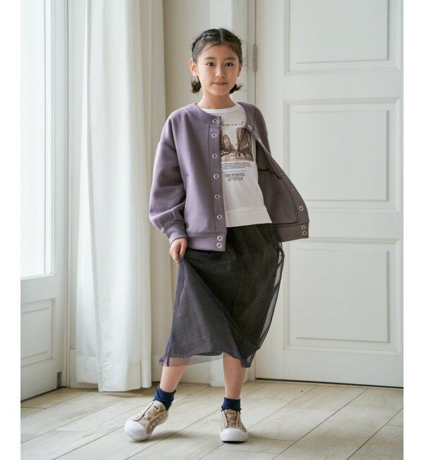 ikka kids「【親子おそろい】フォトロゴプリント7分袖Tシャツ（120~160cm）」|Tシャツ・カットソー|