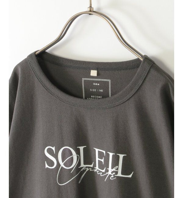 ikka kids「【親子おそろい】フォトロゴプリント7分袖Tシャツ（120~160cm）」|Tシャツ・カットソー|