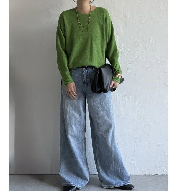 Lbc with Life「アンゴラ混Vネックニット」|カーディガン|