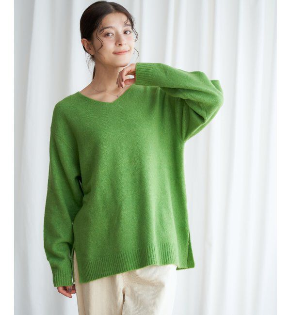 Lbc with Life「アンゴラ混Vネックニット」|カーディガン|