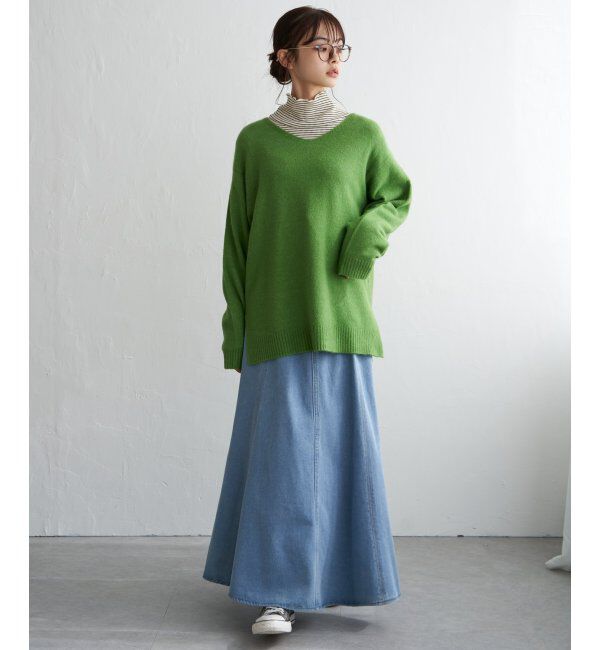 Lbc with Life「アンゴラ混Vネックニット」|カーディガン|