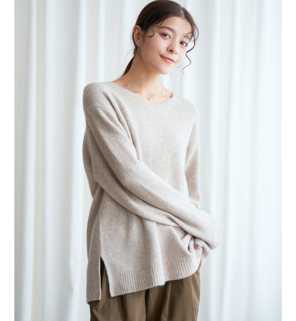 Lbc with Life「アンゴラ混Vネックニット」|カーディガン|