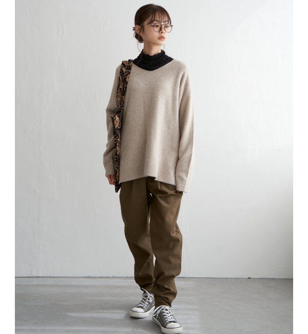 Lbc with Life「アンゴラ混Vネックニット」|カーディガン|