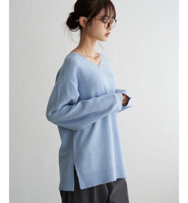 Lbc with Life「アンゴラ混Vネックニット」|カーディガン|