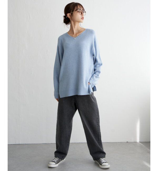 Lbc with Life「アンゴラ混Vネックニット」|カーディガン|