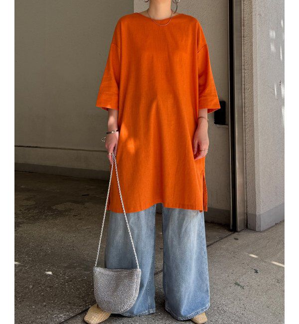 Lbc with Life「リネン混サックワンピース」|ワンピース|