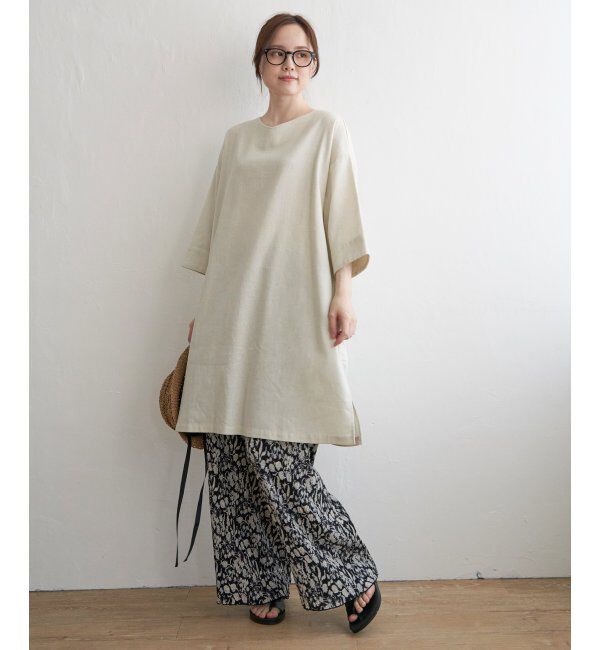 Lbc with Life「リネン混サックワンピース」|ワンピース|