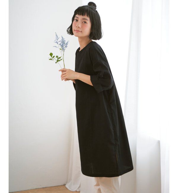 Lbc with Life「リネン混サックワンピース」|ワンピース|