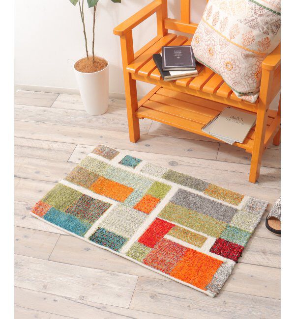 Lbc with Life「ウィルトン　フロアマット」|クッション・クッションカバー|オレンジ