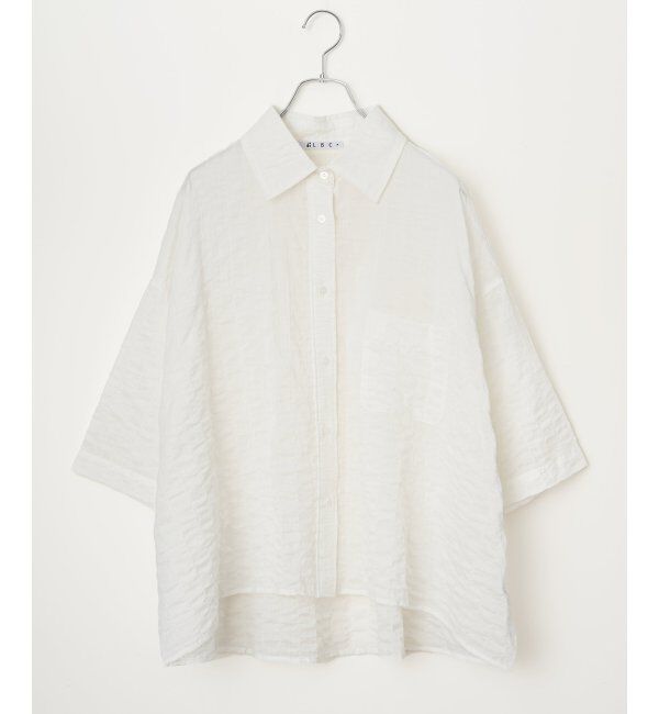 Lbc with Life「針抜きシアーボックスシルエットシャツ」|シャツ・ブラウス|