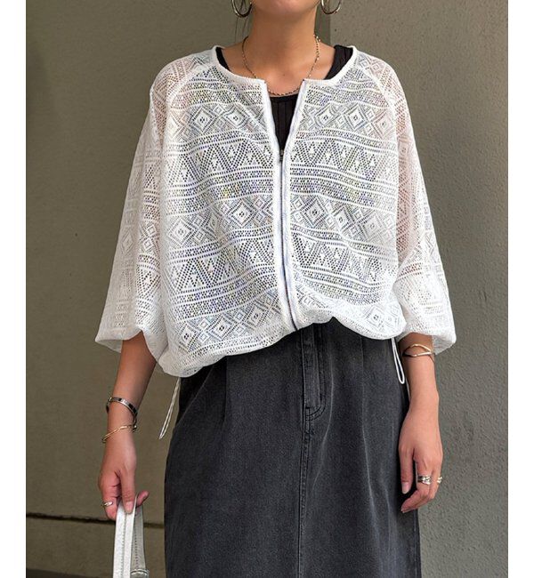 Lbc with Life「レースジップ6分ブルゾン」|ブルゾン・スタジャン|