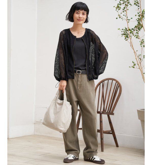 Lbc with Life「レースジップ6分ブルゾン」|ブルゾン・スタジャン|