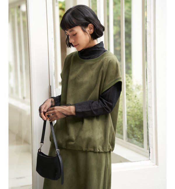 Lbc with Life「スエードポンチベストプルオーバー」|その他|カーキ