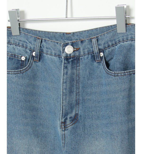 VENCE share style「サイドカットスリットストレートパンツ」|デニム|