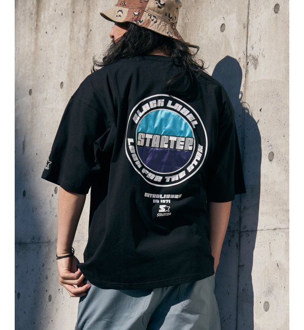 VENCE share style「STARTER BLACK LABEL スターターブラックレーベル バックワッペンロゴTシャツ」|Tシャツ・カットソー|ブラック
