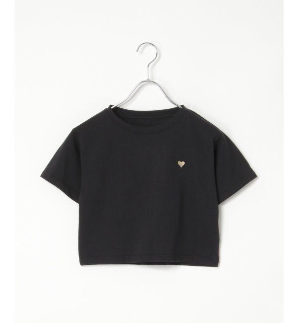 VENCE share style「ショート丈ハート泊プリントTシャツ」|Tシャツ・カットソー|ゴールド