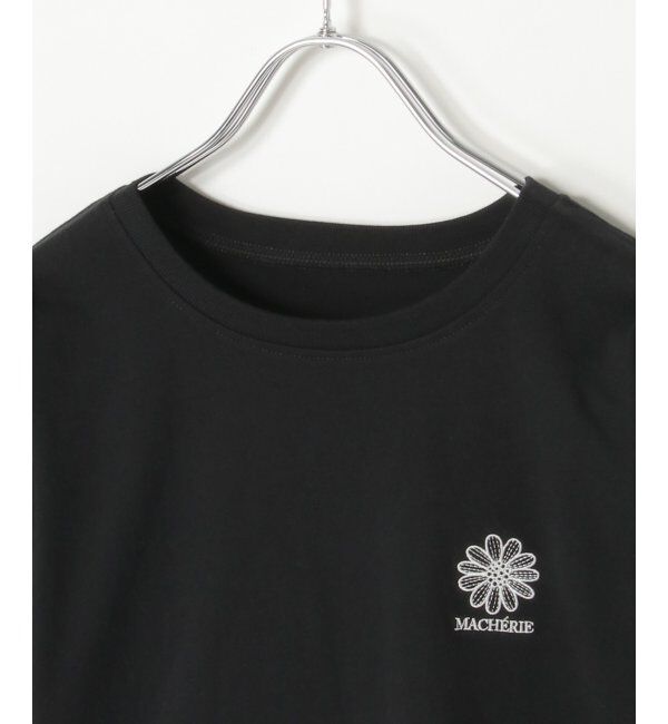 VENCE share style「天竺フラワー刺繍コンパクトTシャツ」|Tシャツ・カットソー|