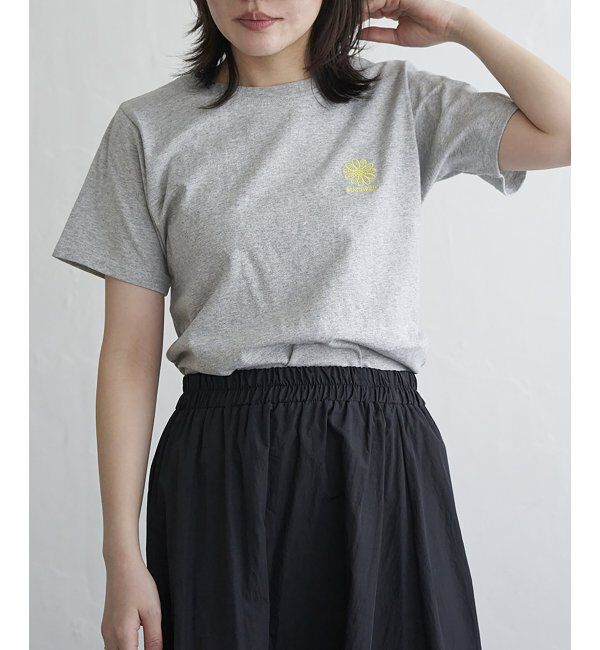 VENCE share style「天竺フラワー刺繍コンパクトTシャツ」|Tシャツ・カットソー|