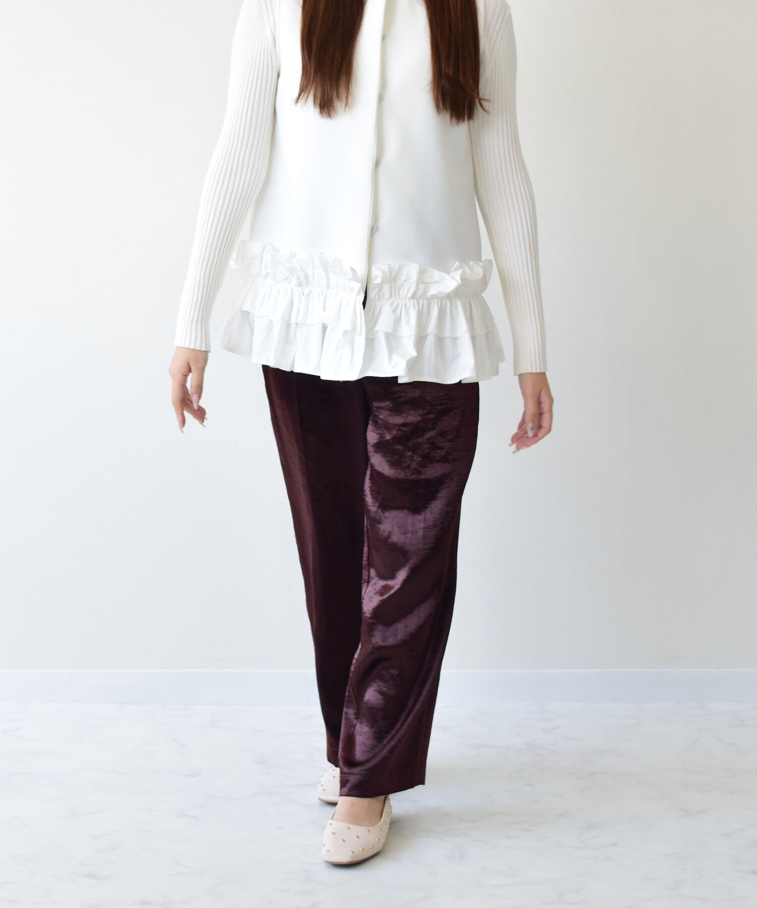 Bridget Birkin「【Bridget Birkin】ドットビジューグリッターフラットシューズ(551540)」|その他|